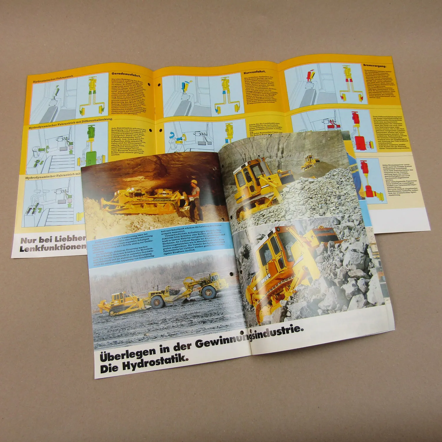 5x Prospekt Liebherr Seilwinden Hydrostatik Planierraupen Techn Info 80/90er