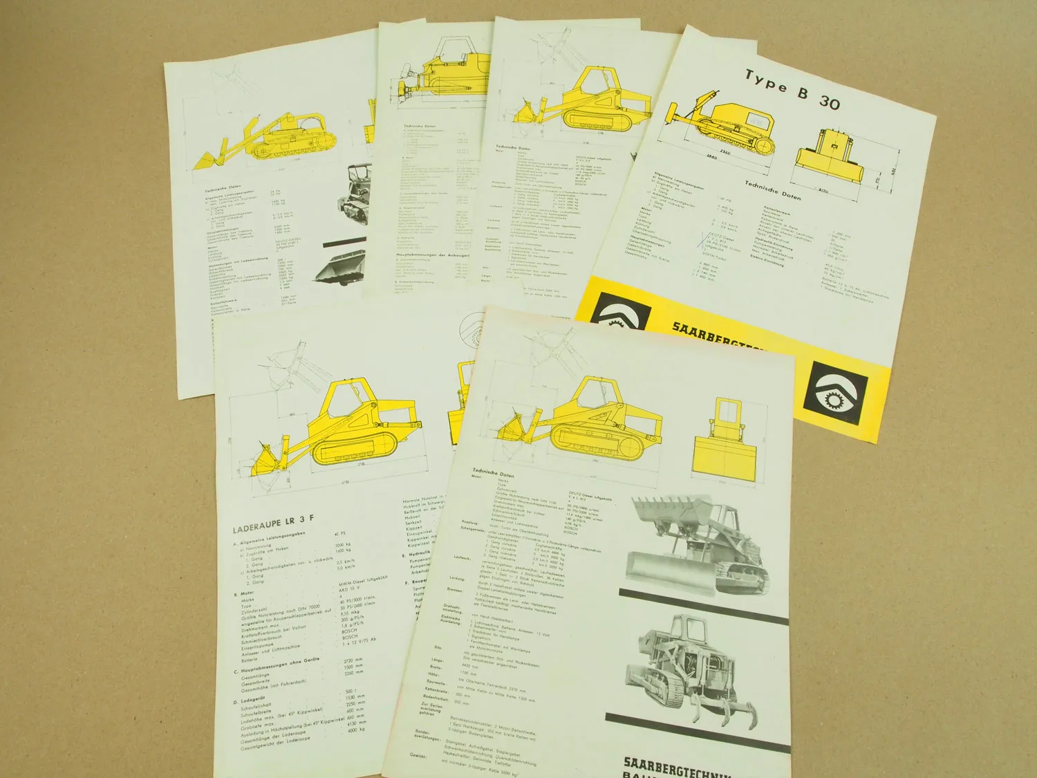 6 Prospekte Bergtechnik BL30 BR40 BL40 B30 LR3F und BL60 Raupen