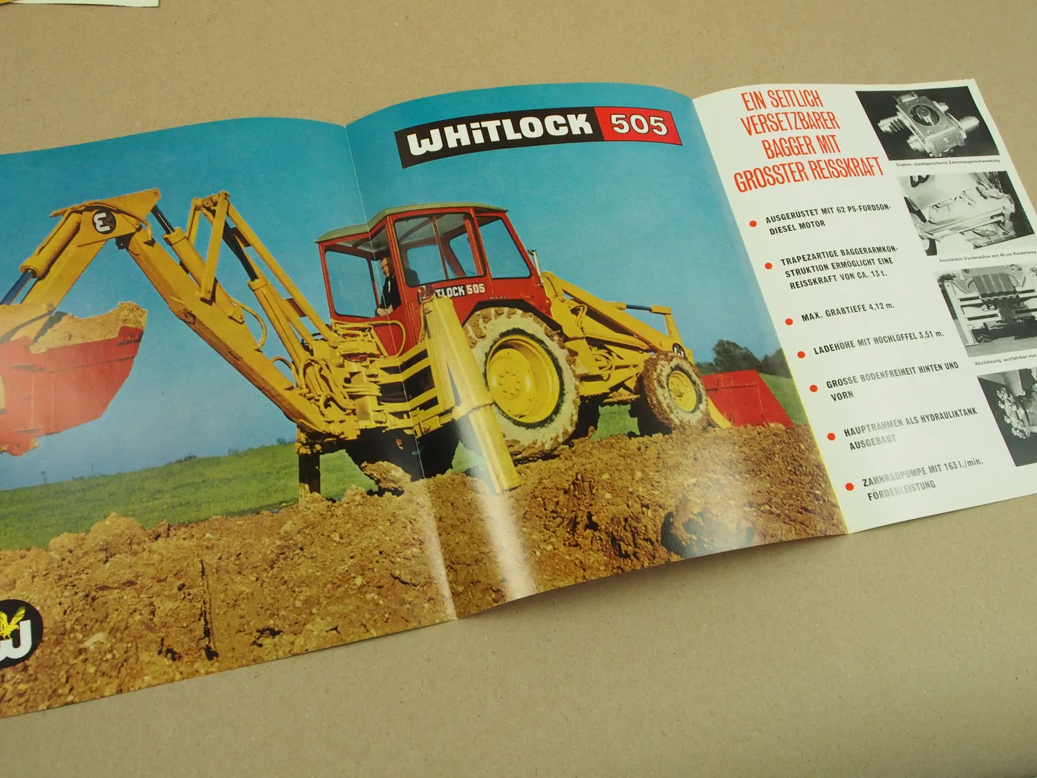 6 Prospekte WHiTLOCK 105 305 308 505 605 aus den 60er Jahren