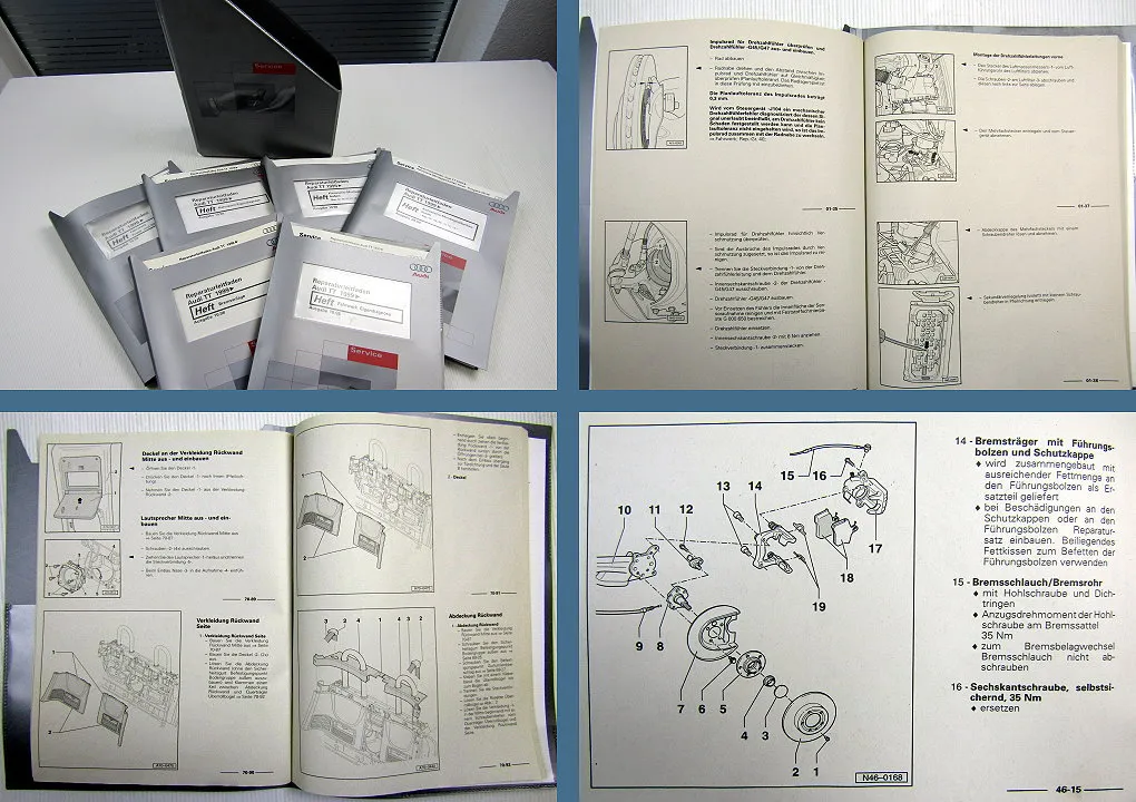 6 Reparaturleitfaden Audi TT 8N Karosserie Fahrwerk Bremsen Werkstatthandbuch