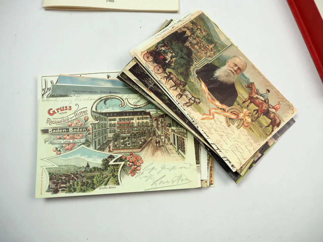 65 historische Ansichtskarten von Baden Baden 1988 im original Karton