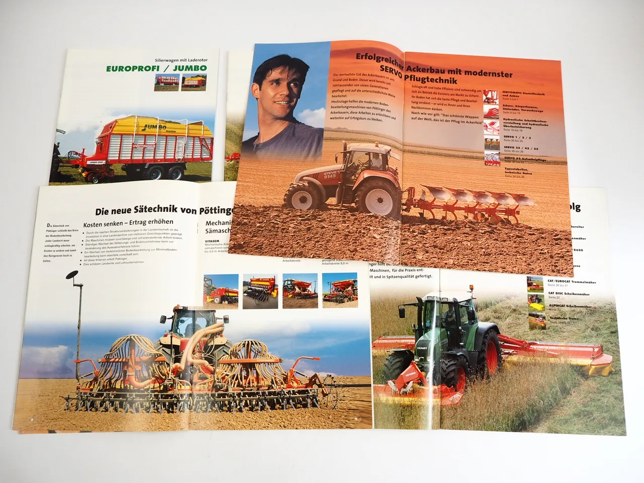 6x Landtechnik Prospekt Pöttinger Nova Euro Cat Hit Top WID Vitasem Jumbo