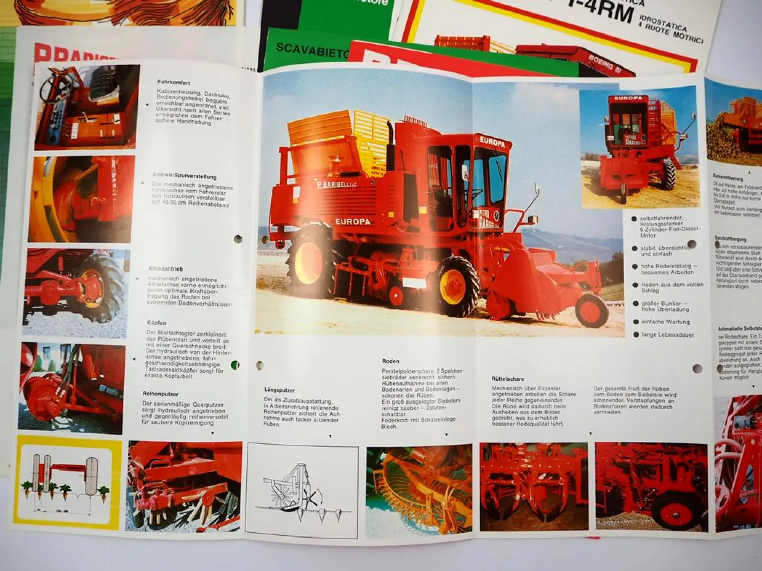 6x Original Prospekt Anschreiben Mappe Barigelli Landtechnik ca. 1981 Italien