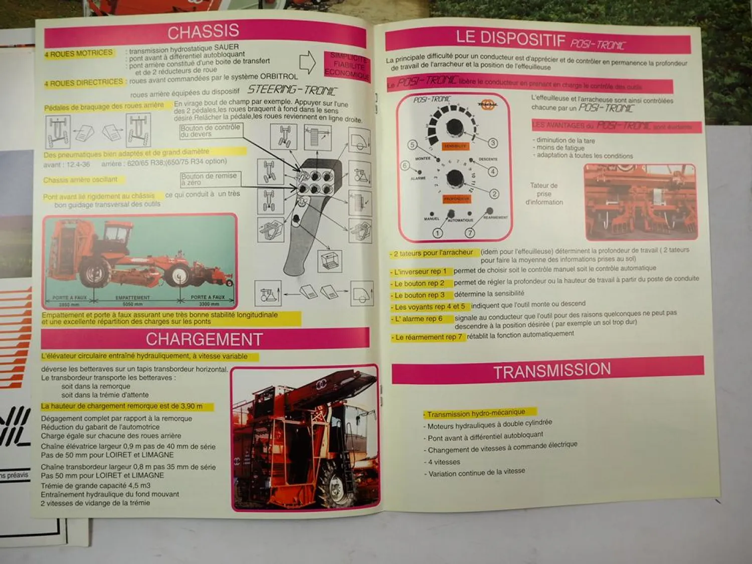 7 Original Prospekt Brochure Matrot France Landtechnik 1980/90er Jahre