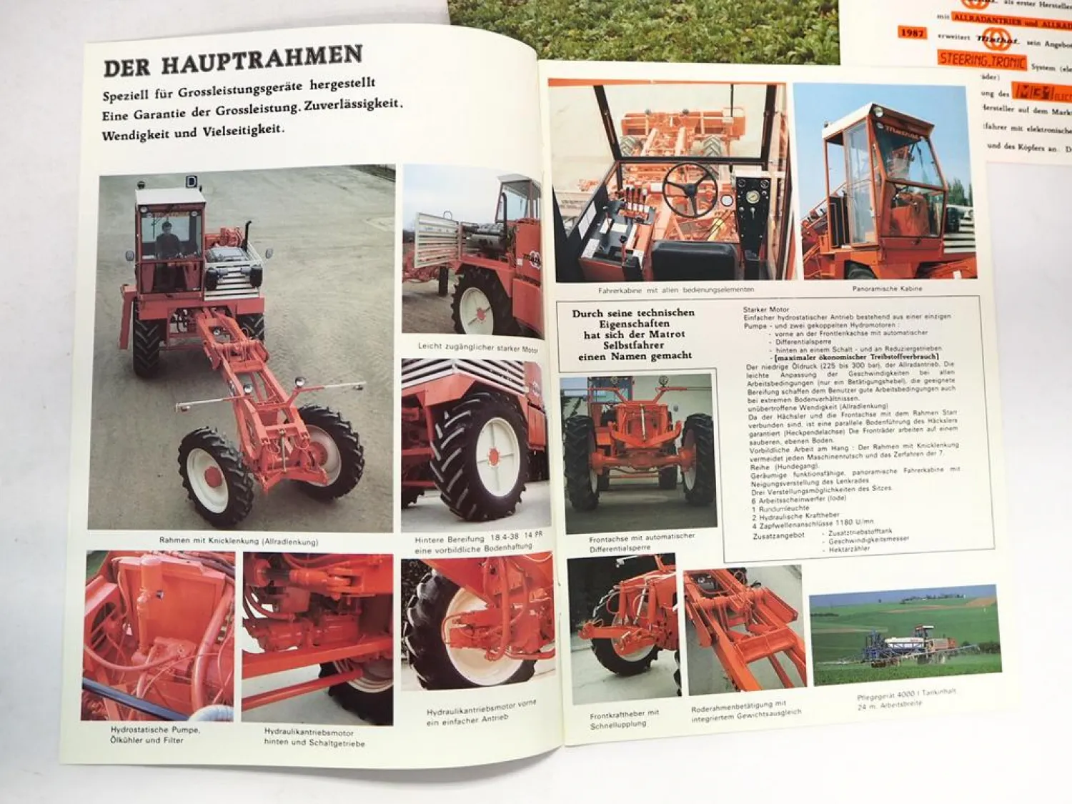 7 Original Prospekt Brochure Matrot France Landtechnik 1980/90er Jahre