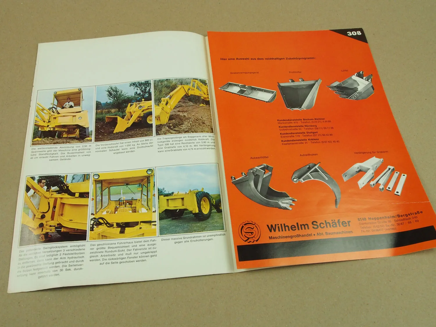 7 Prospekte WHiTLOCK 105 305 308 505 605 aus den 60er Jahren