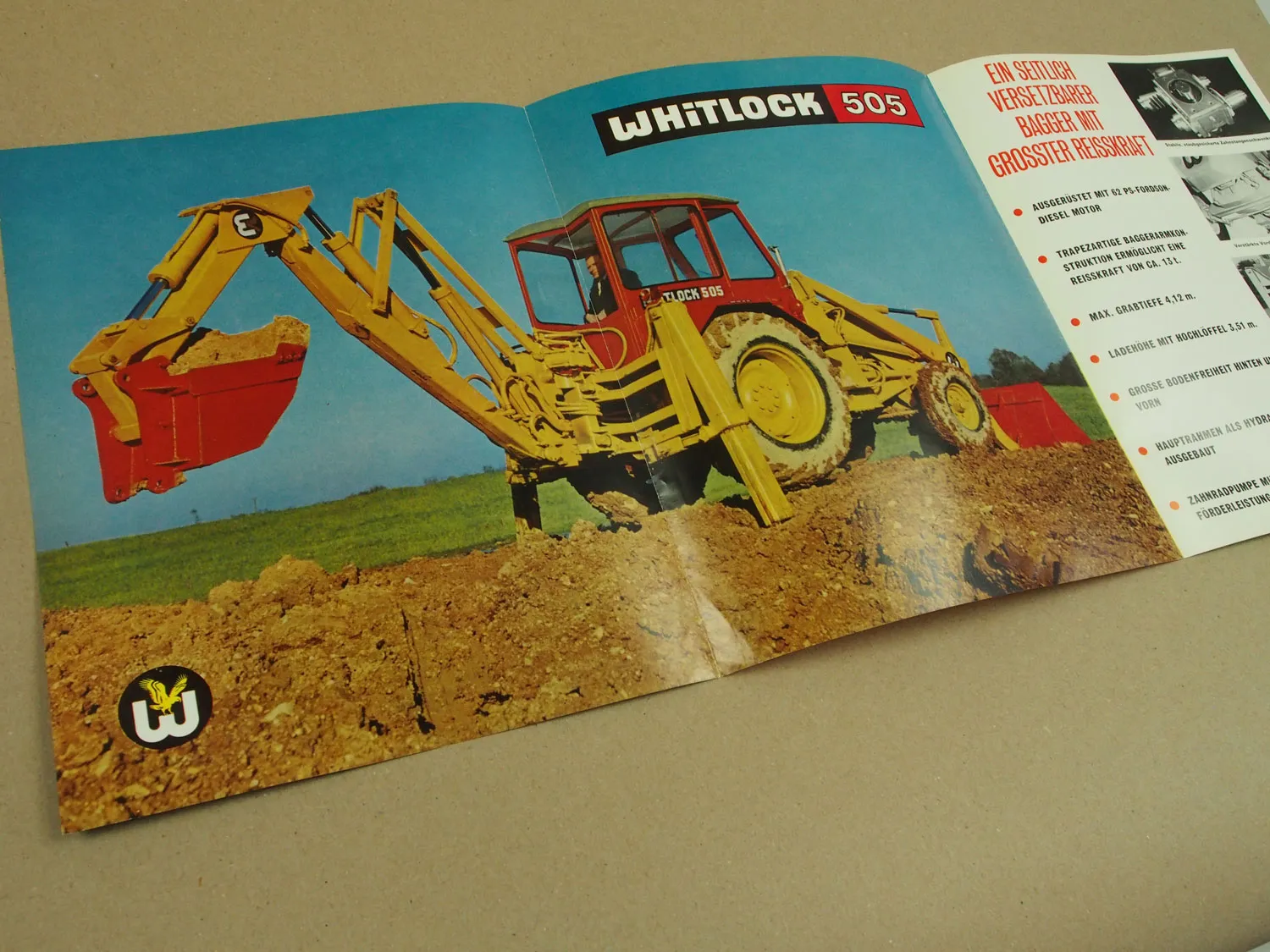 7 Prospekte WHiTLOCK 105 305 308 505 605 aus den 60er Jahren