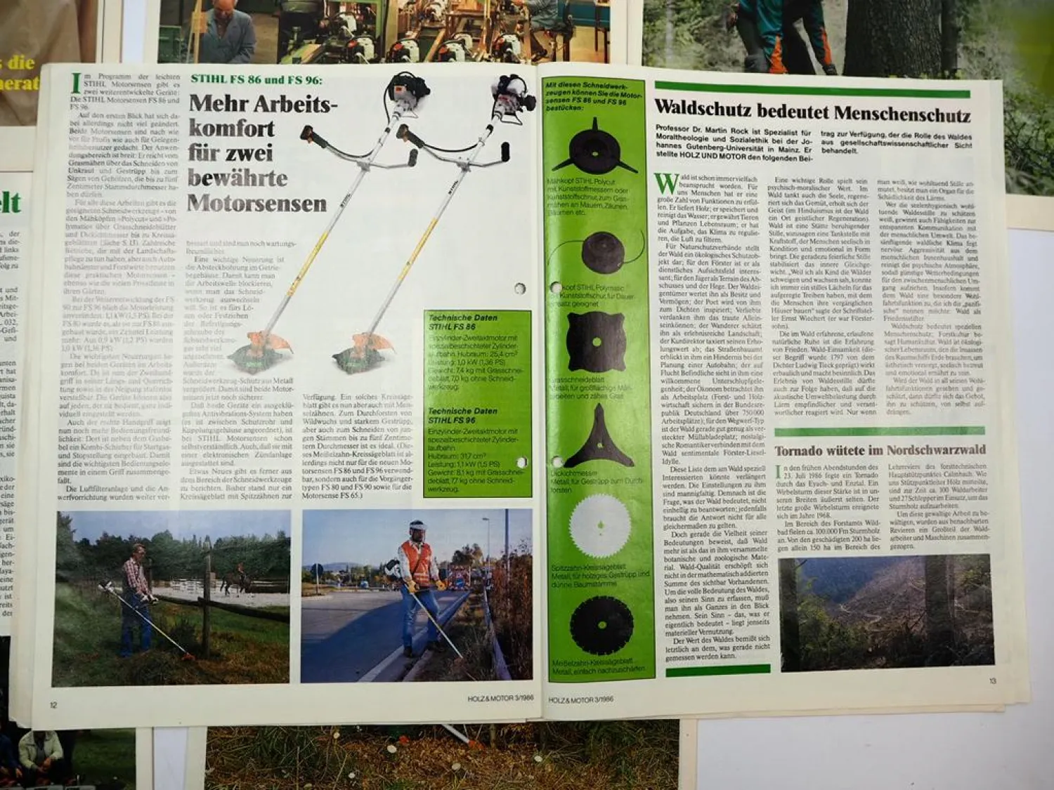 7x Original Fachzeitschrift Stihl Holz und Motor 1985-1987 Forstwirtschaft