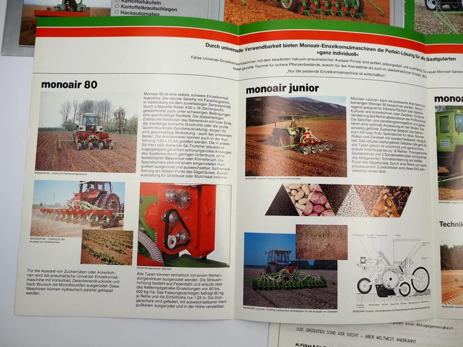 7x Original Prospekt Accord Fähse Landtechnik Sämaschinen 1980er Jahre