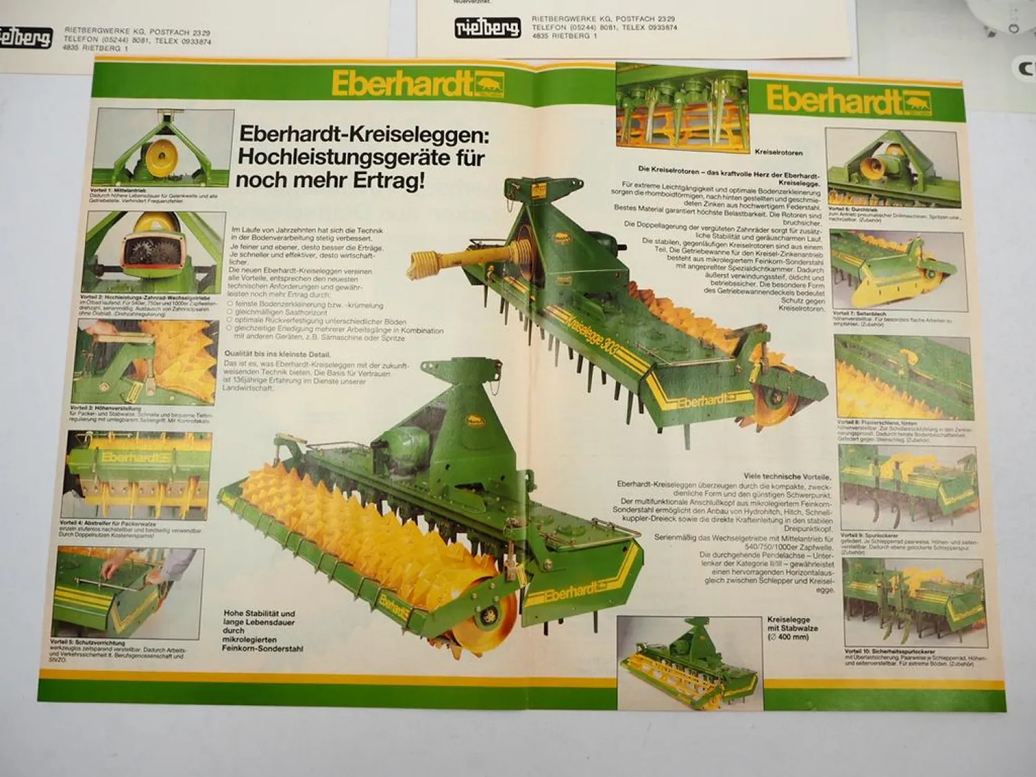 7x Original Prospekt Landtechnik 1970/80er Jahre Fendt Eberhardt Kuhl