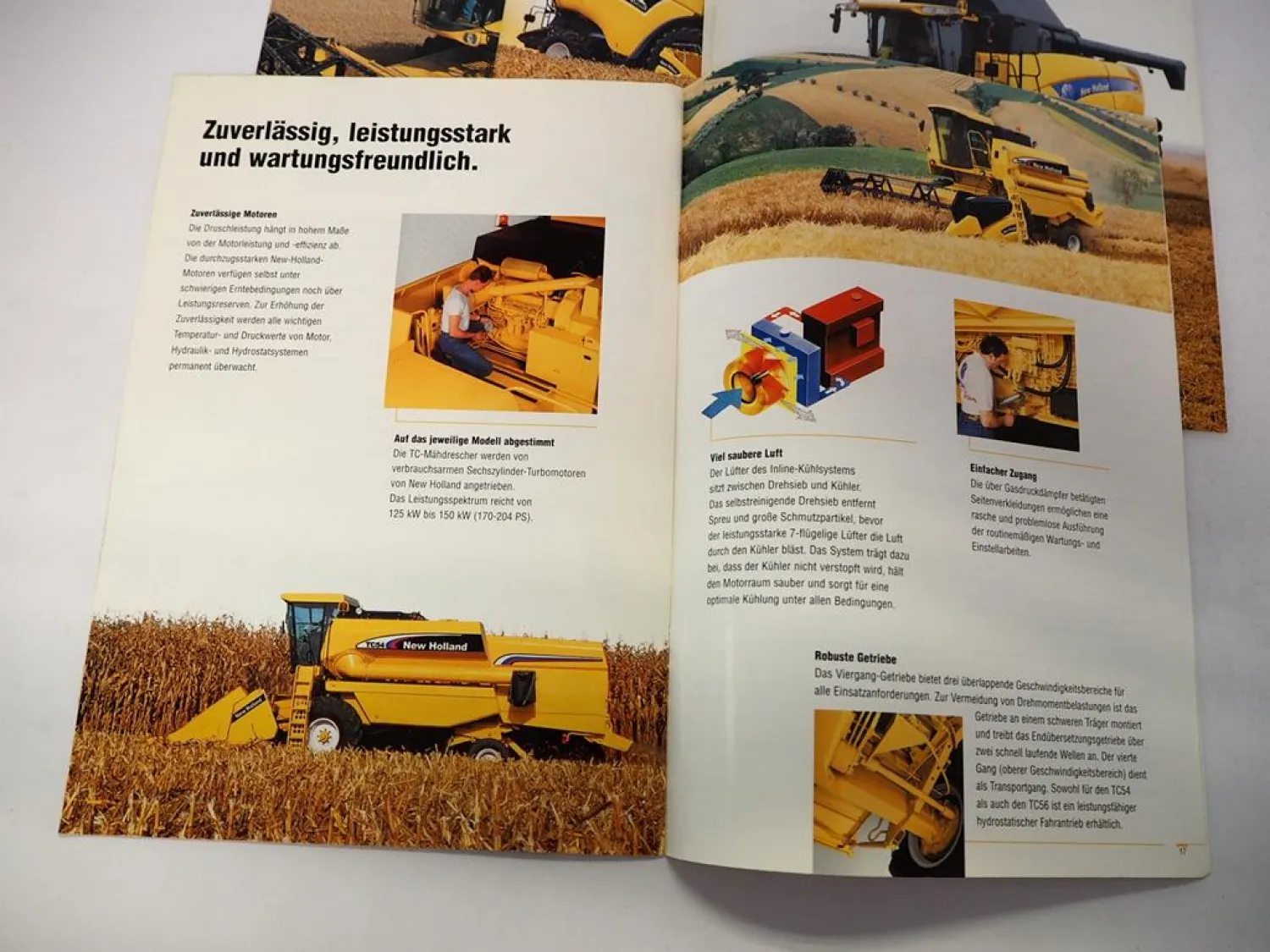 7x Original Prospekt New Holland CR CX CS TC Mähdrescher BB Presse 2000er Jahre