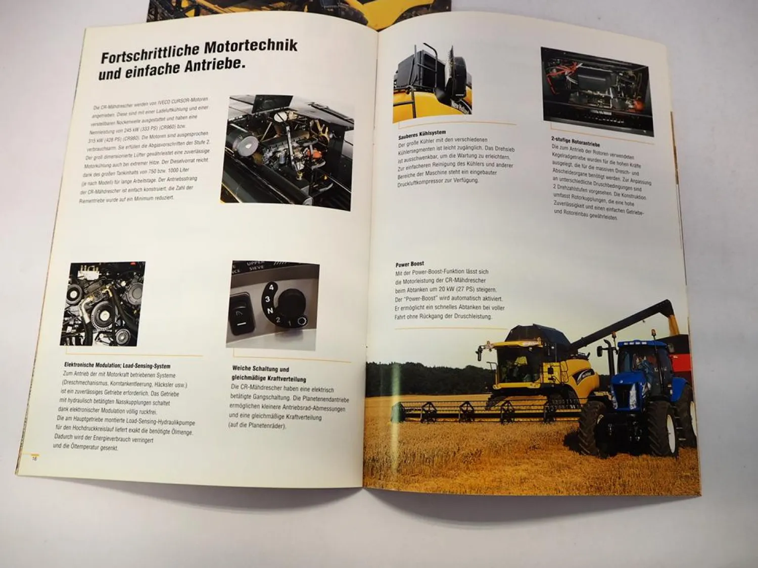 7x Original Prospekt New Holland CR CX CS TC Mähdrescher BB Presse 2000er Jahre