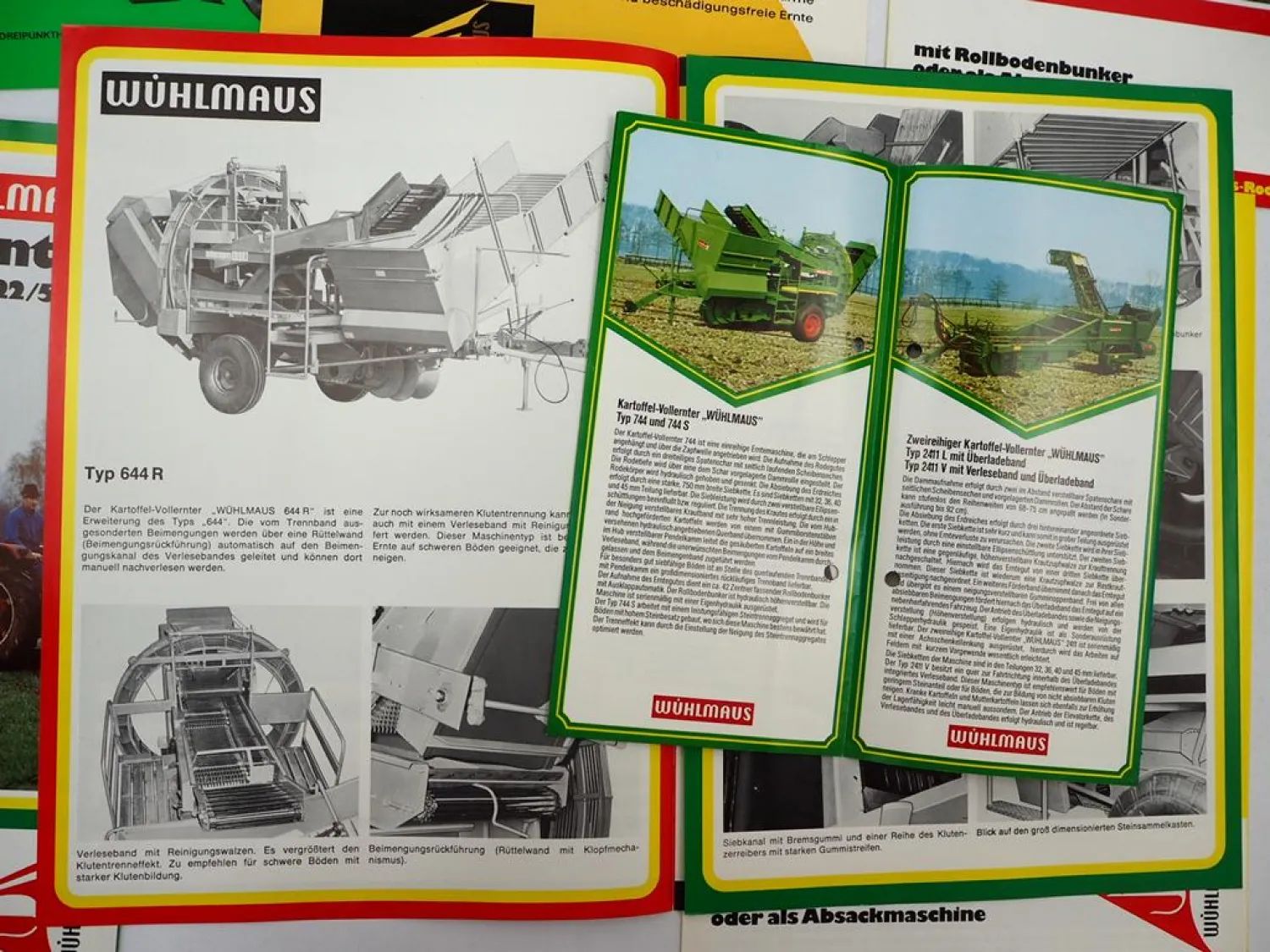 7x Original Prospekt Niewöhner Wühlmaus Kartoffelernter 1970/80er Jahre