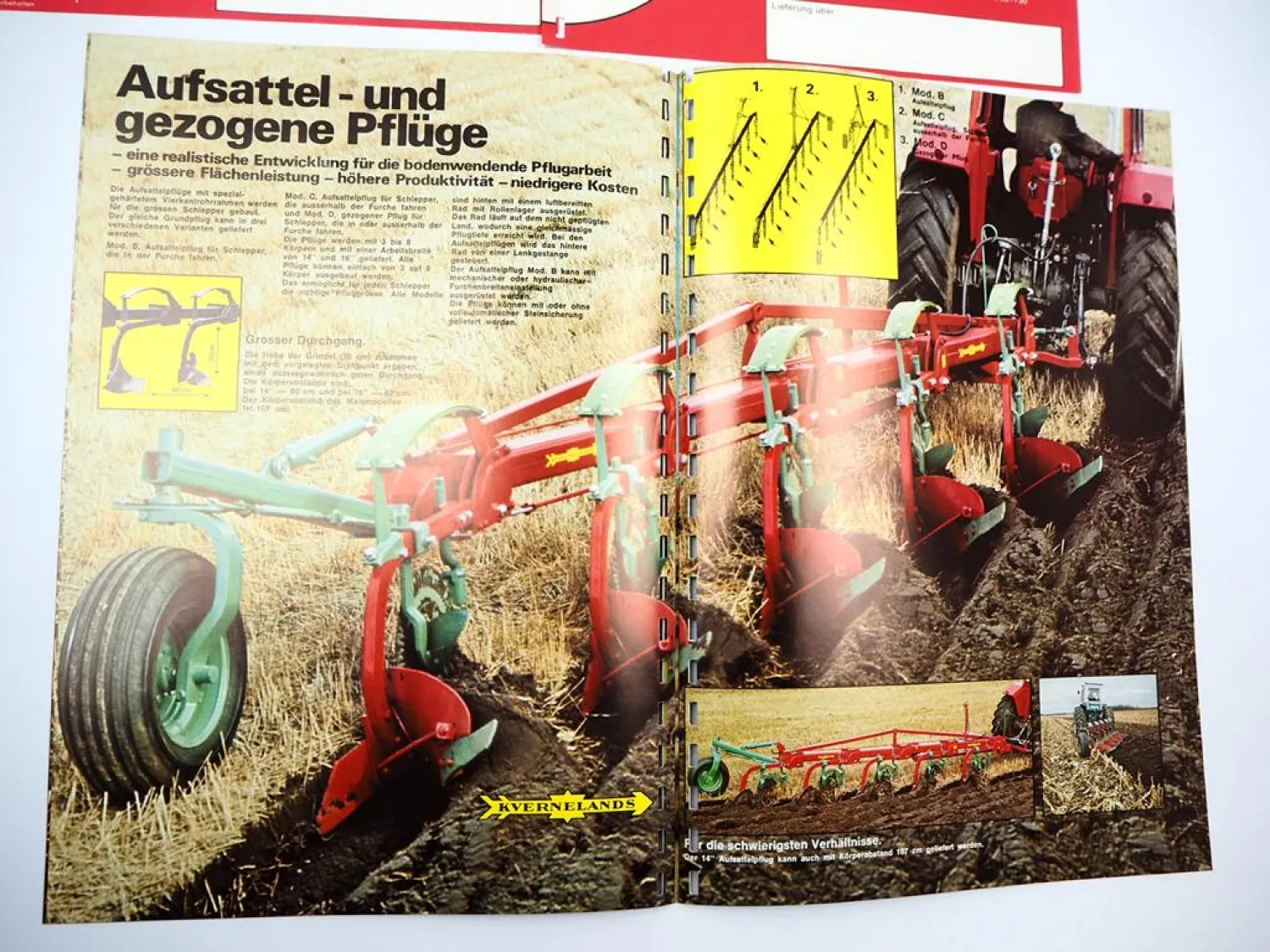 7x Original Prospekt Silowolff Kverneland Landtechnik 1970er Jahre