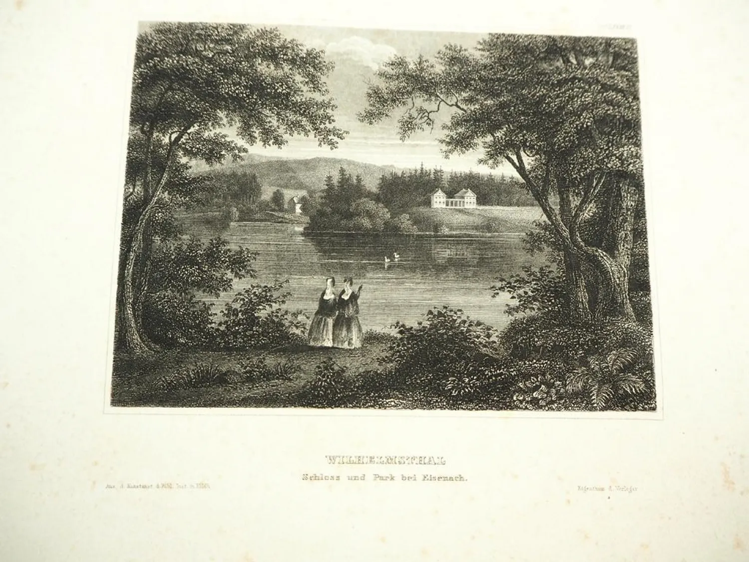 7x Stich oder Lithografie Thüringen gez. v. Otto Wagner ca. 1850