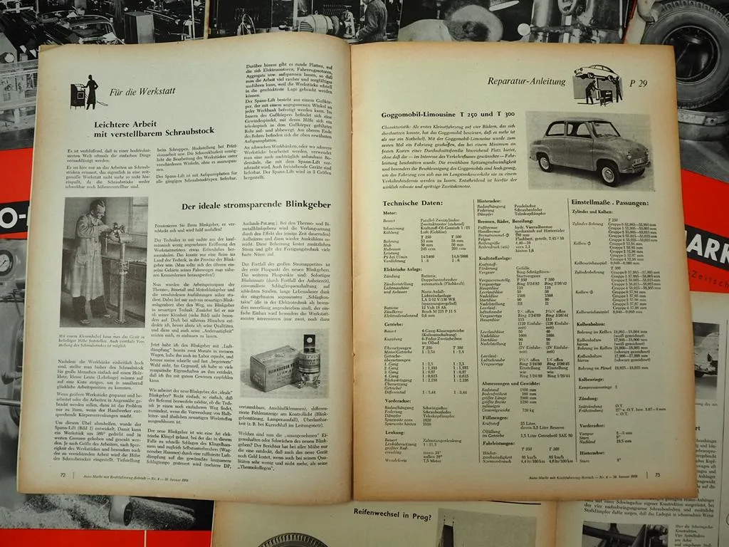 7x Zeitschrift Auto-Markt Jahrgang 1958 PKW LKW Motorrad
