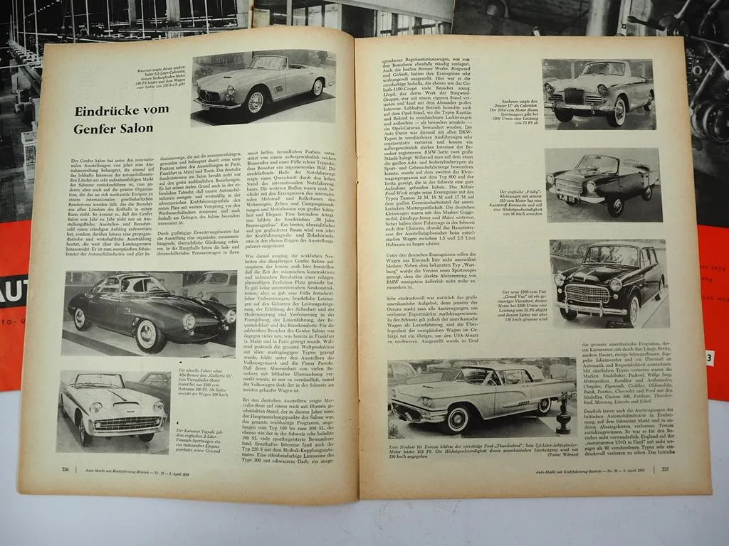 7x Zeitschrift Auto-Markt Jahrgang 1958 PKW LKW Motorrad