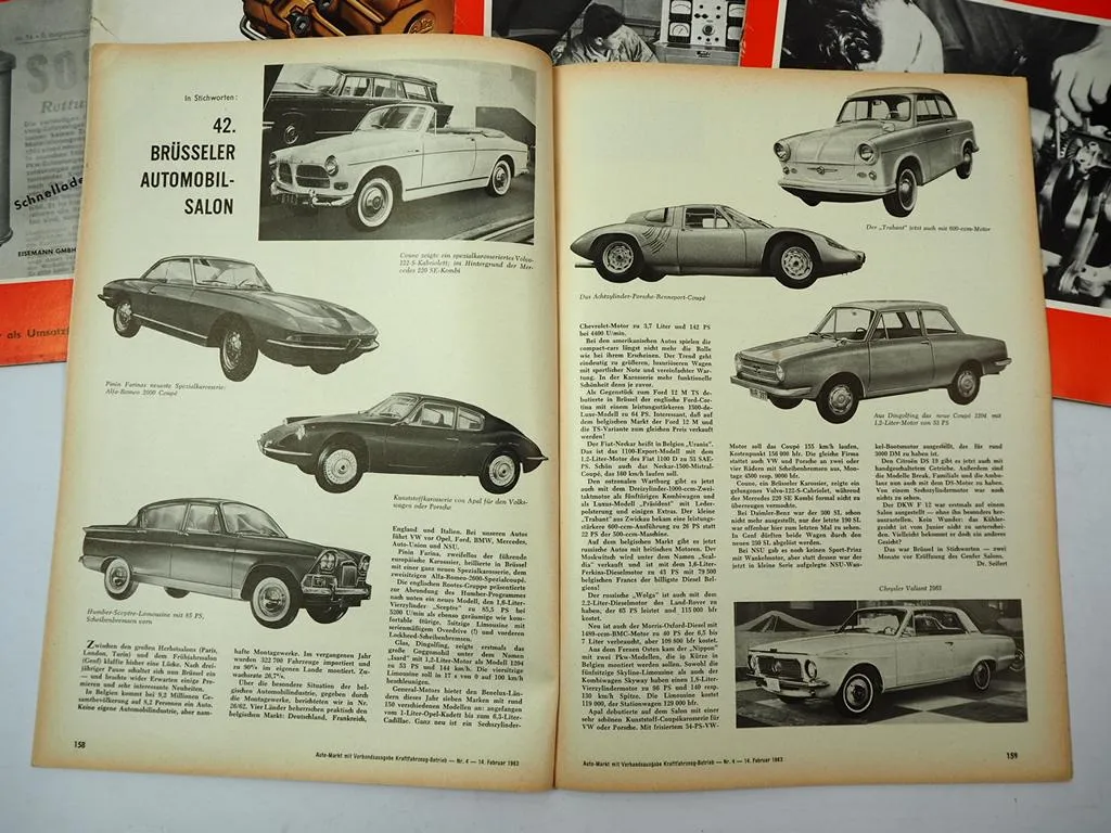 7x Zeitschrift Auto-Markt Jahrgang 1963 für PKW LKW Motorrad