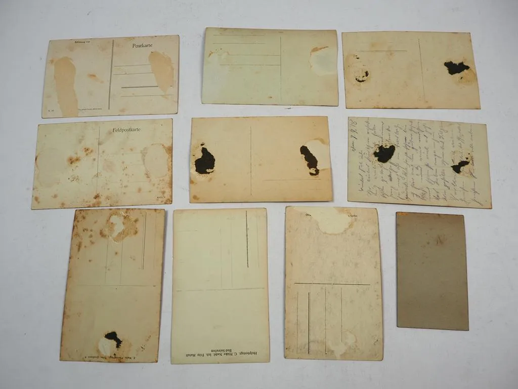 8 Fotos 2 AK Militär WK1 EK1 1915 bis 1918