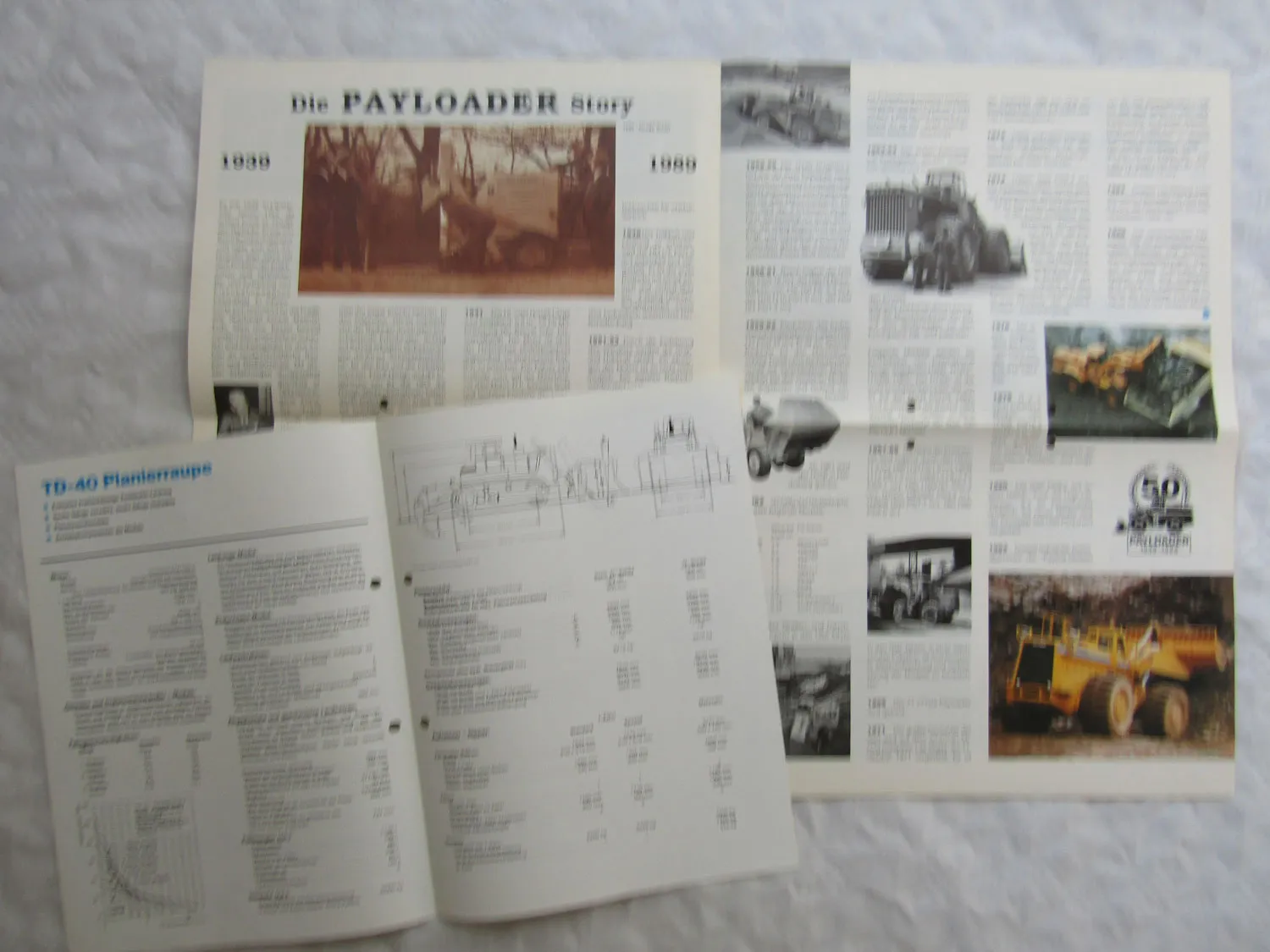 8 Prospekte Dresser TD-40 TD-25G TD-20G TD-15E TD-8G Raupen Programmübersicht