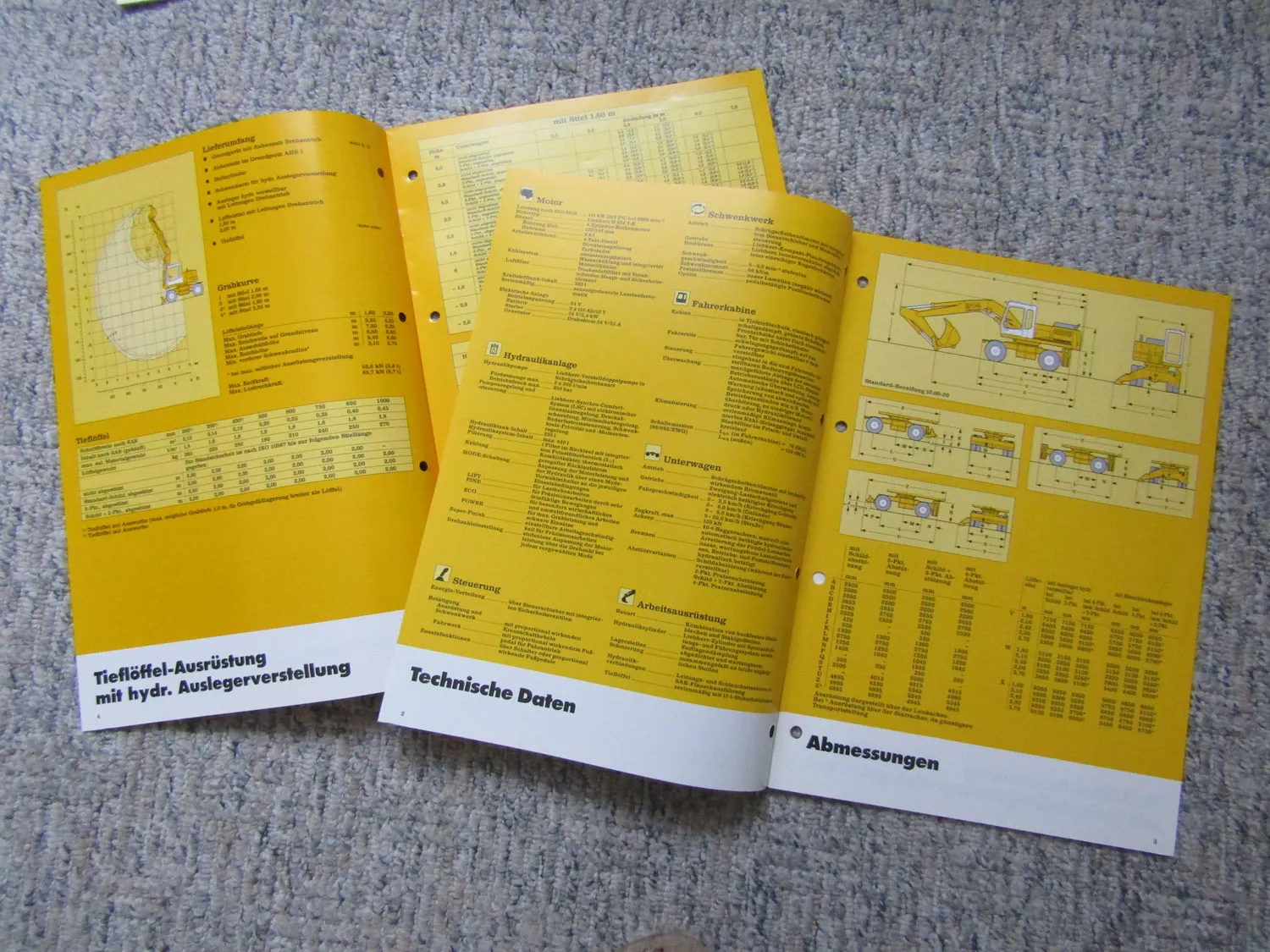 8 Prospekte Liebherr Hydraulikbagger A 900 904 924 314 316 von 1998 bis 2001