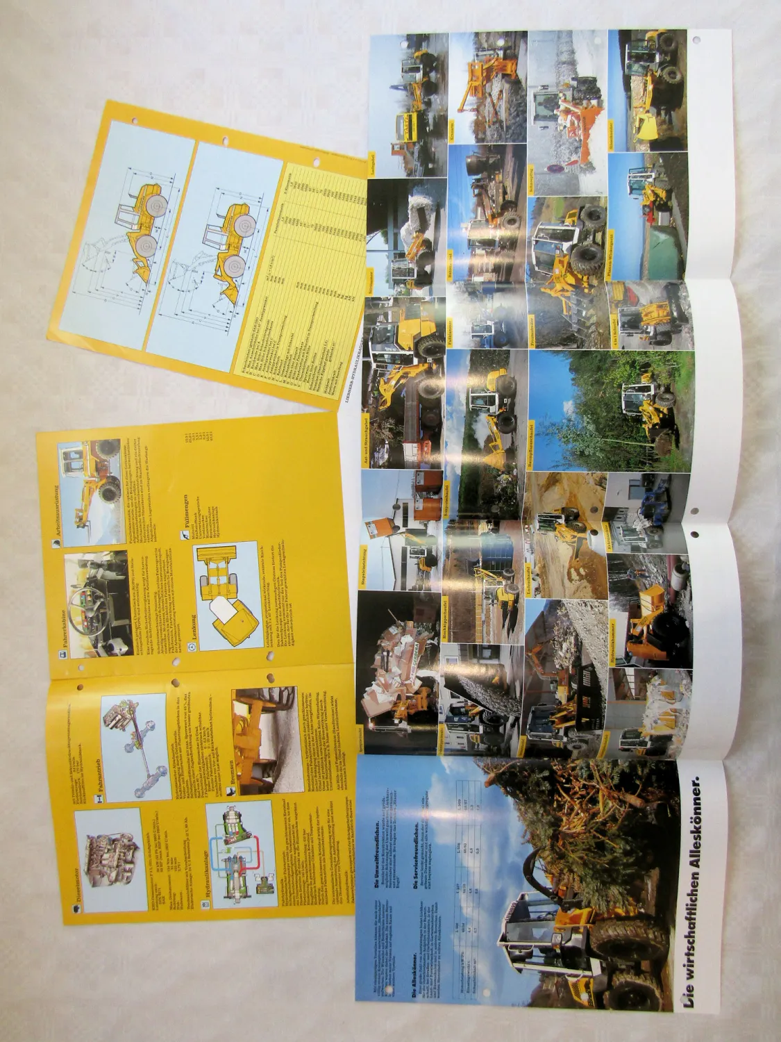 8 Prospekte Liebherr Radlader 1993/95 L541 L522 L506 L507 L551