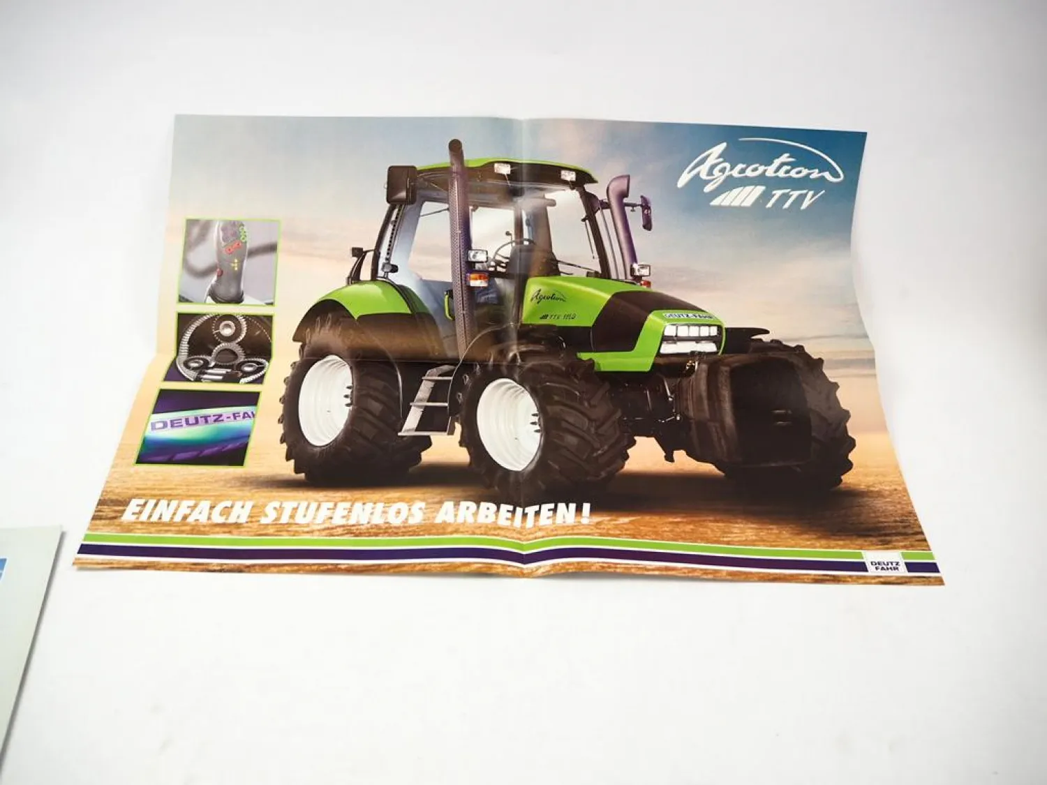 8x Original Prospekt Deutz Fahr Landmaschinen Mähdrescher Traktoren 1990er Jahre