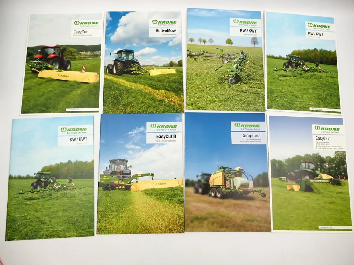 8x Original Prospekt Krone Landtechnik Mähwerke Presse 2015-19