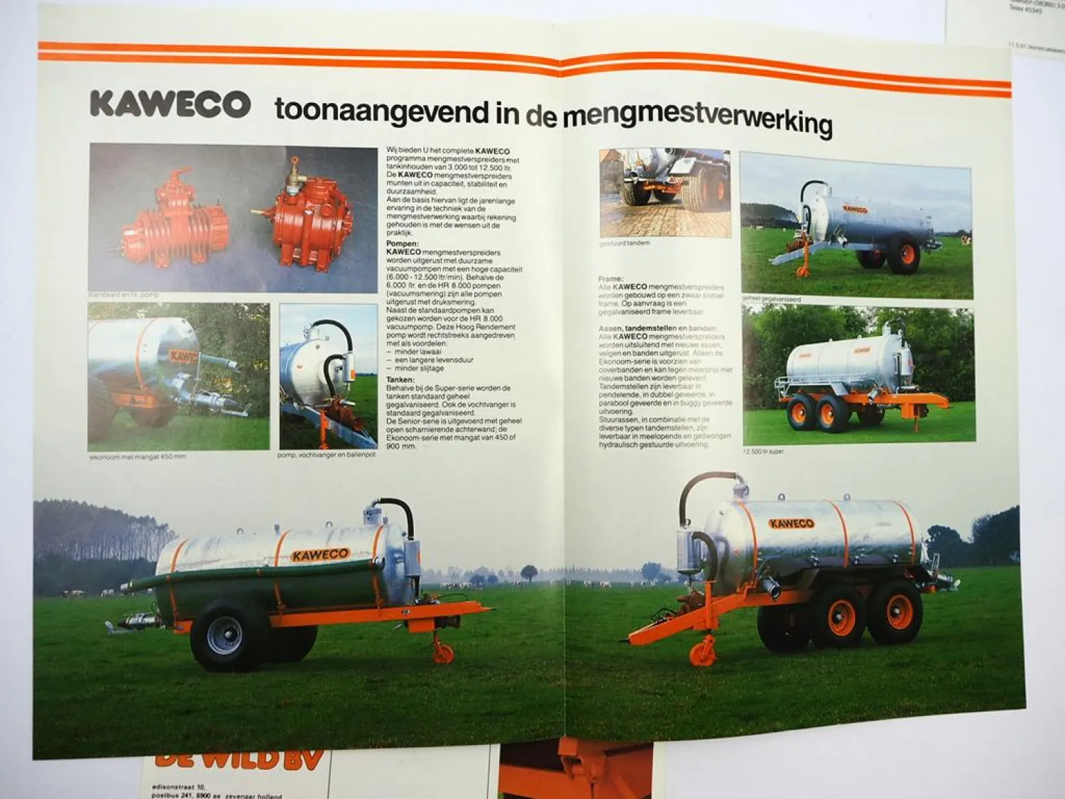 8x Original Prospekt Preisliste Kaweko Landtechnik 1989 Holland