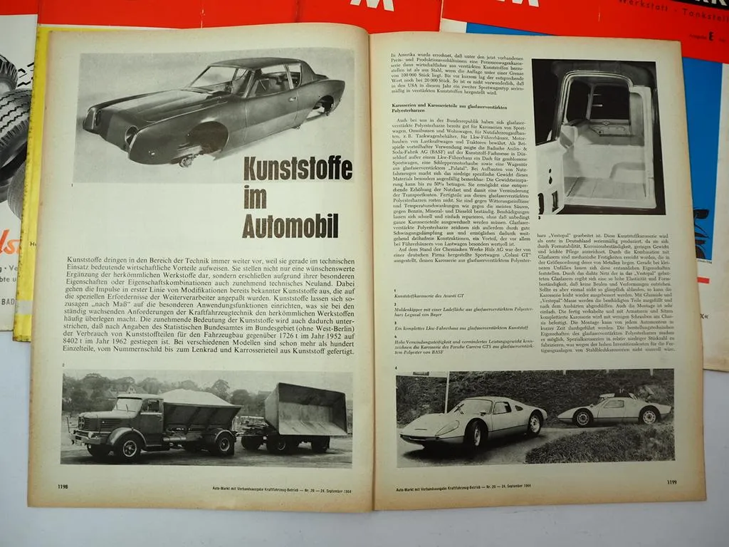 8x Zeitschrift Auto-Markt Jahrgang 1964 für PKW LKW Motorrad