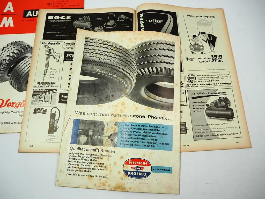 8x Zeitschrift Auto-Markt Jahrgang 1964 für PKW LKW Motorrad