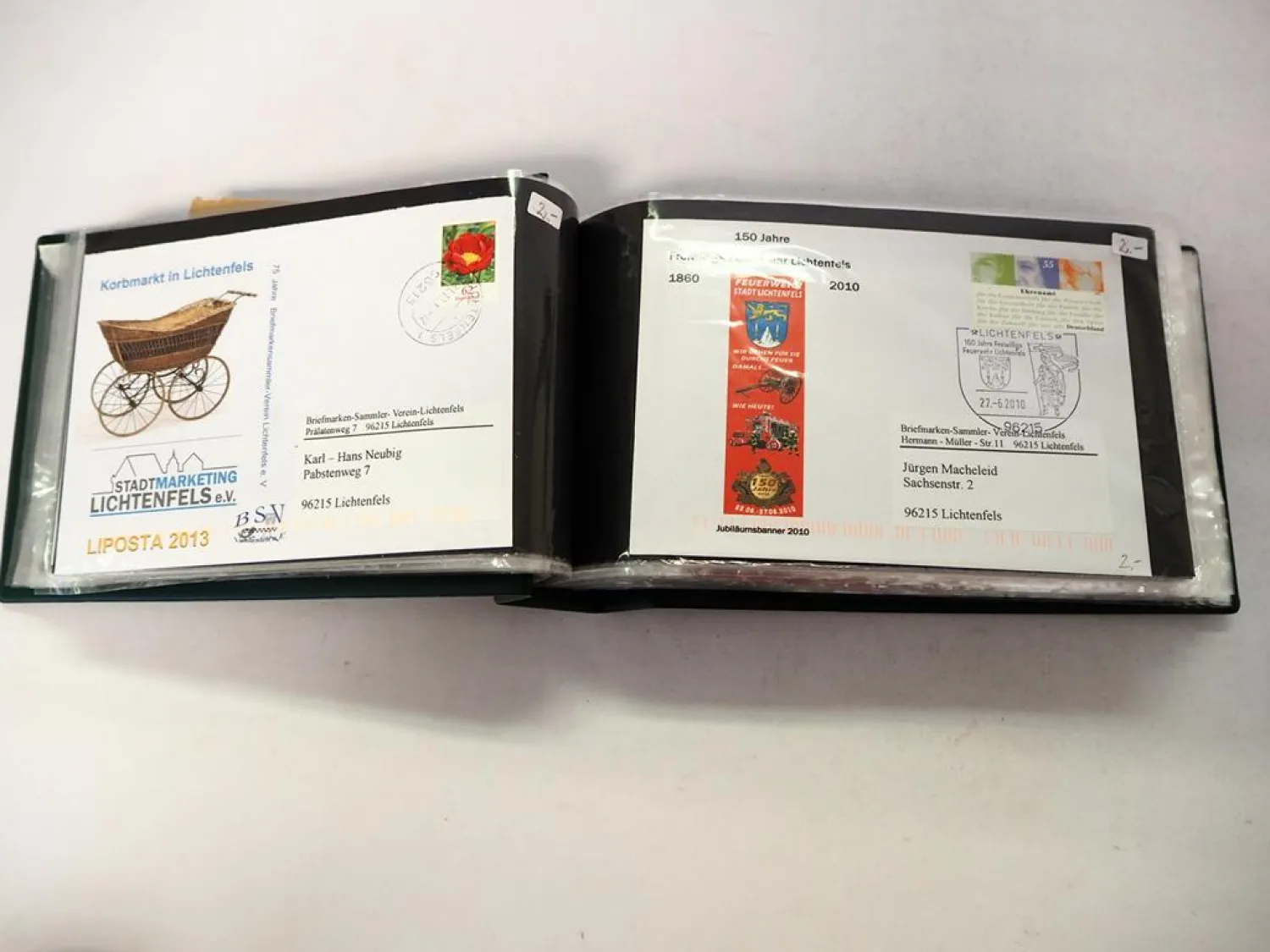 90 Heimatbelege Lichtenfels Oberfranken Briefe Briefmarken Postkarten 1920-2010