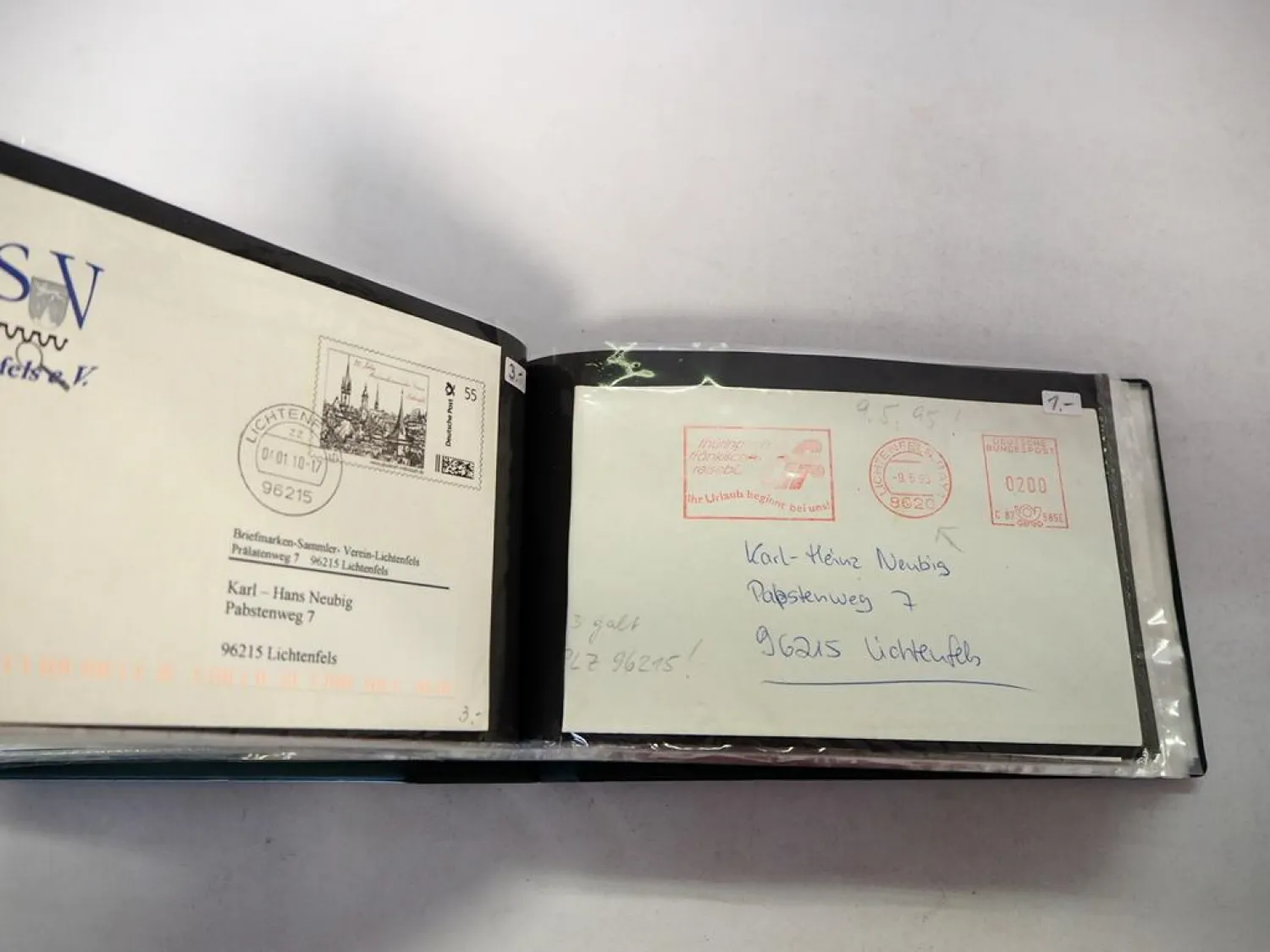 90 Heimatbelege Lichtenfels Oberfranken Briefe Briefmarken Postkarten 1920-2010