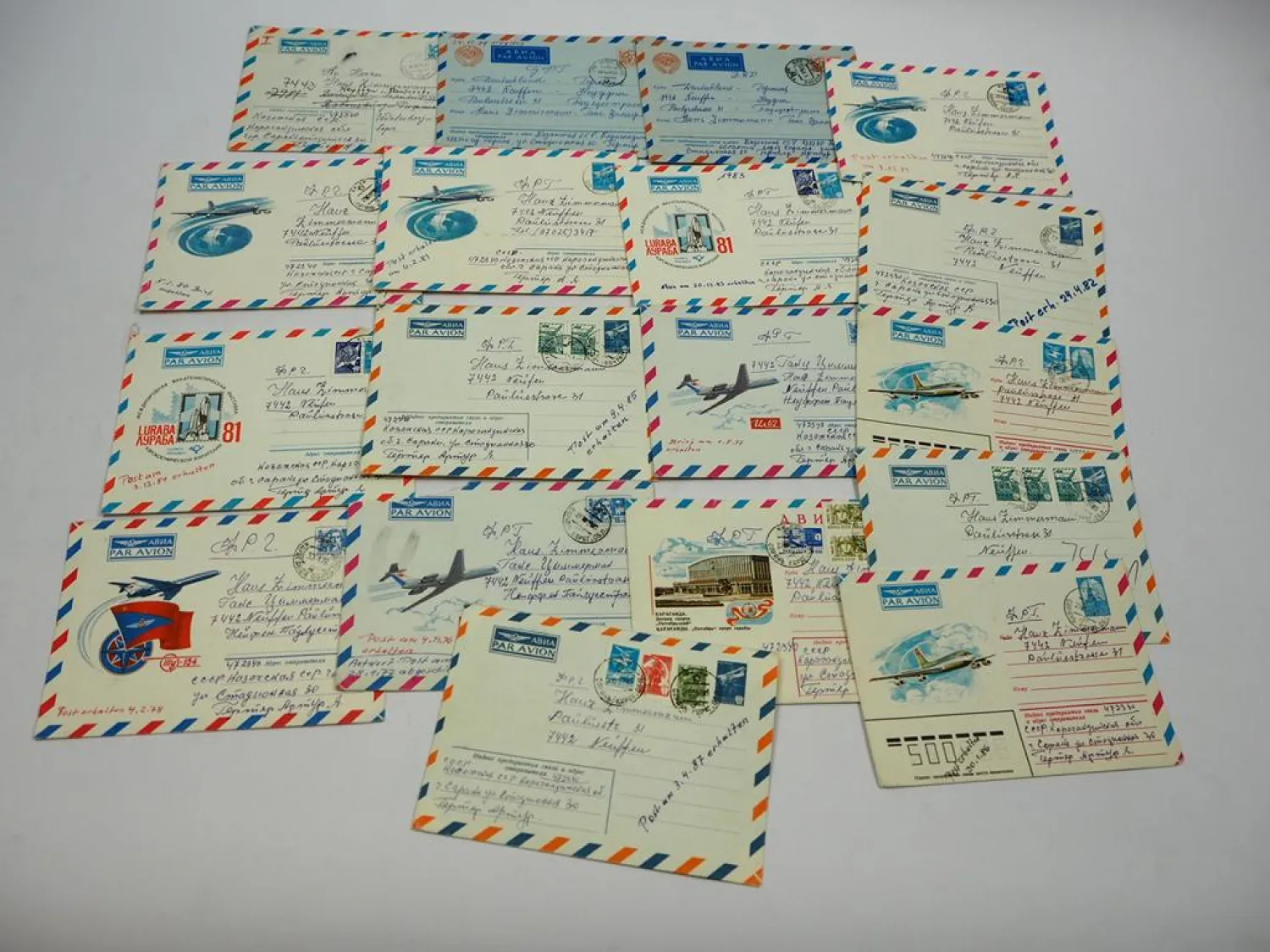 95 Stück Briefe Briefumschläge Russland UdSSR CCCP meist 1970er Jahre
