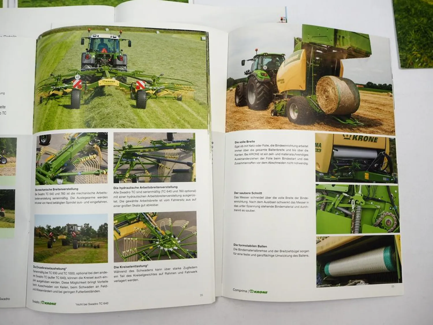 9x Original Prospekt Krone Landtechnik Mähwerke Schwader Presse 2015 bis 2019
