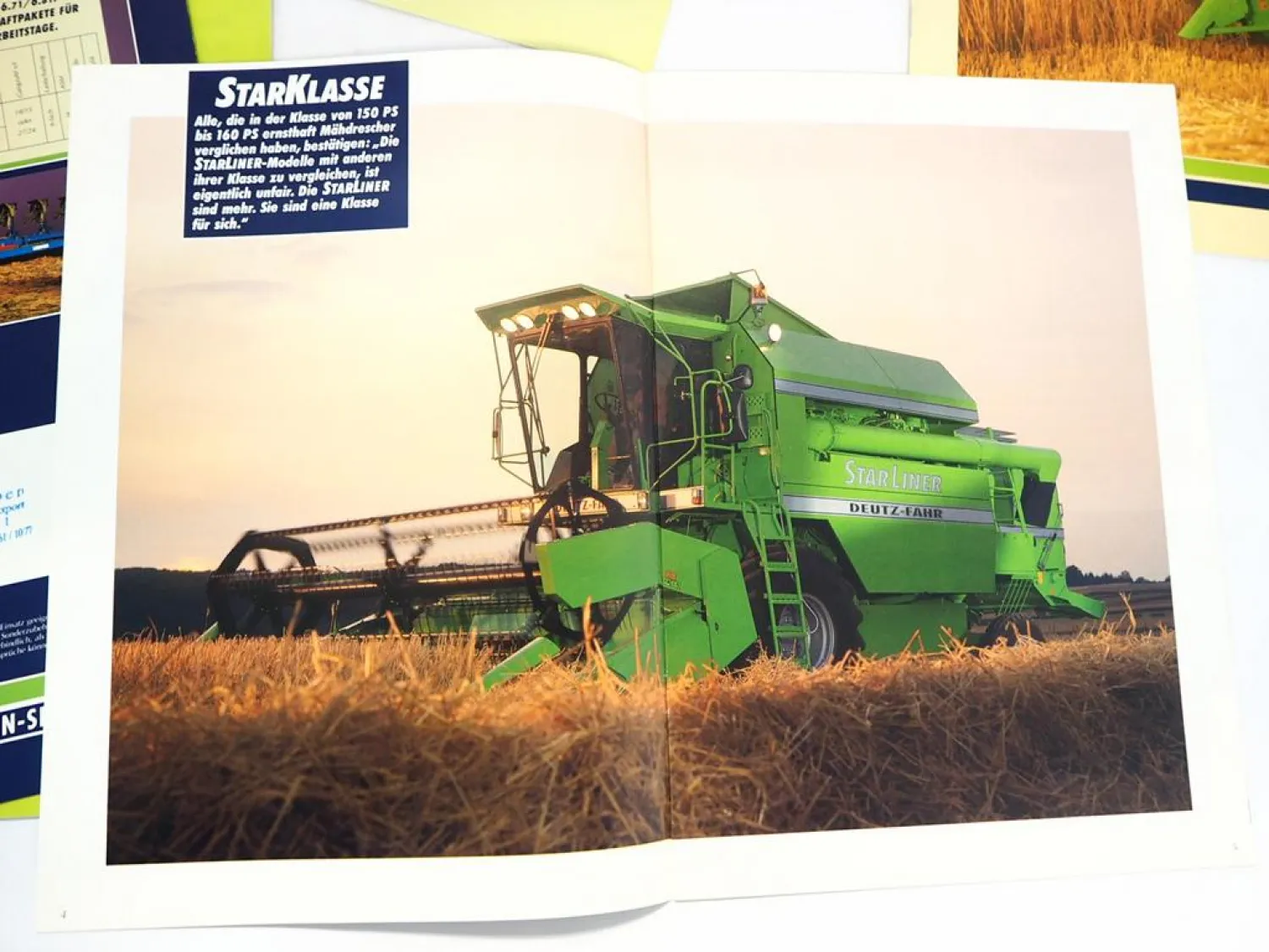 9x Original Prospekt Landtechnik 1980/90er Jahre Claas Deutz Fahr