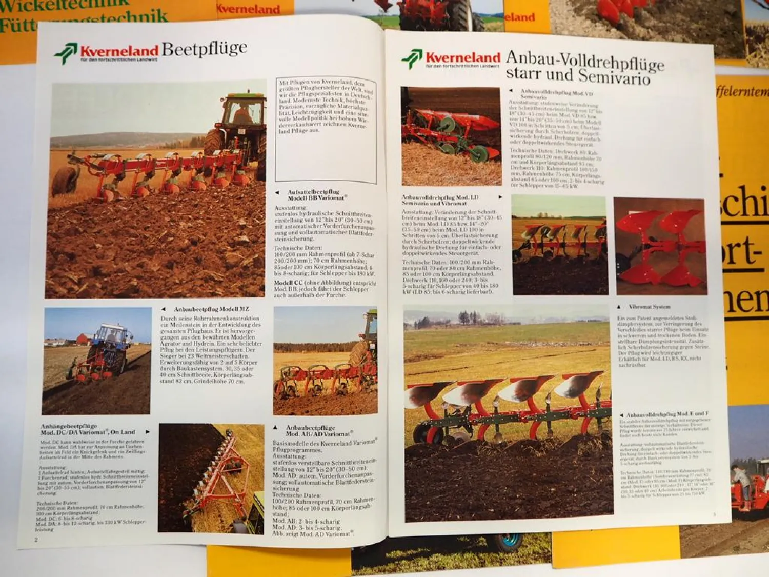 9x Original Prospekt Silowolff Kverneland Landtechnik 1990er Jahre
