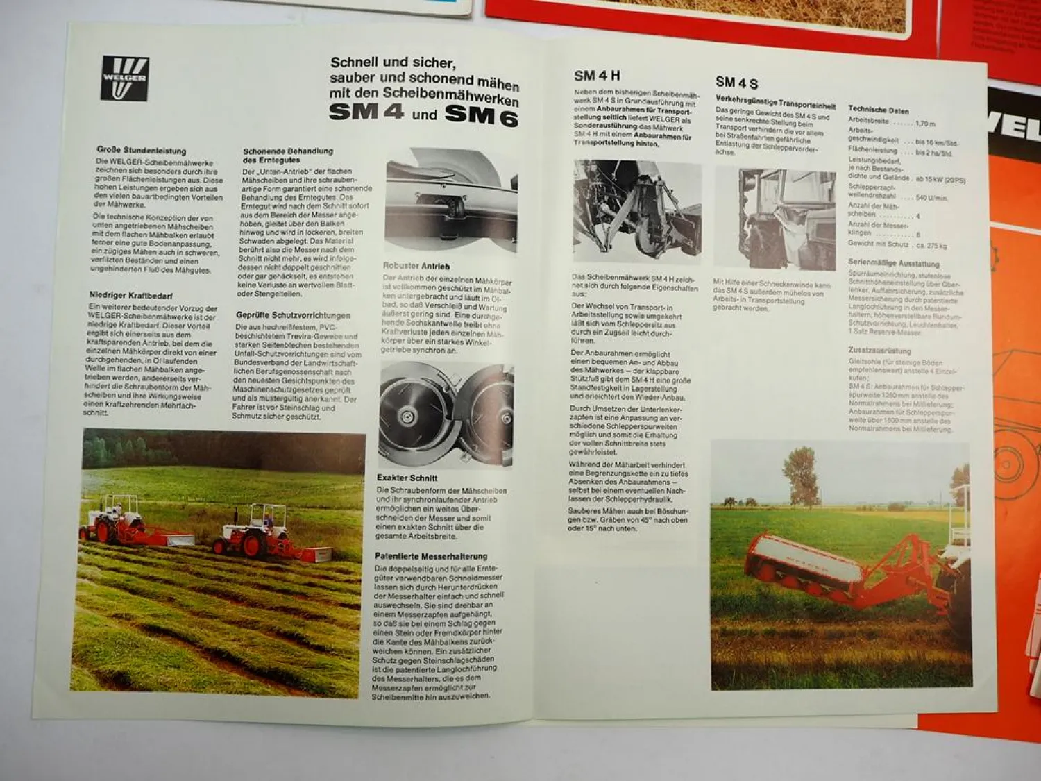 9x Original Prospekt Welger Landtechnik 1970/80er Jahre Presse Mähwerk