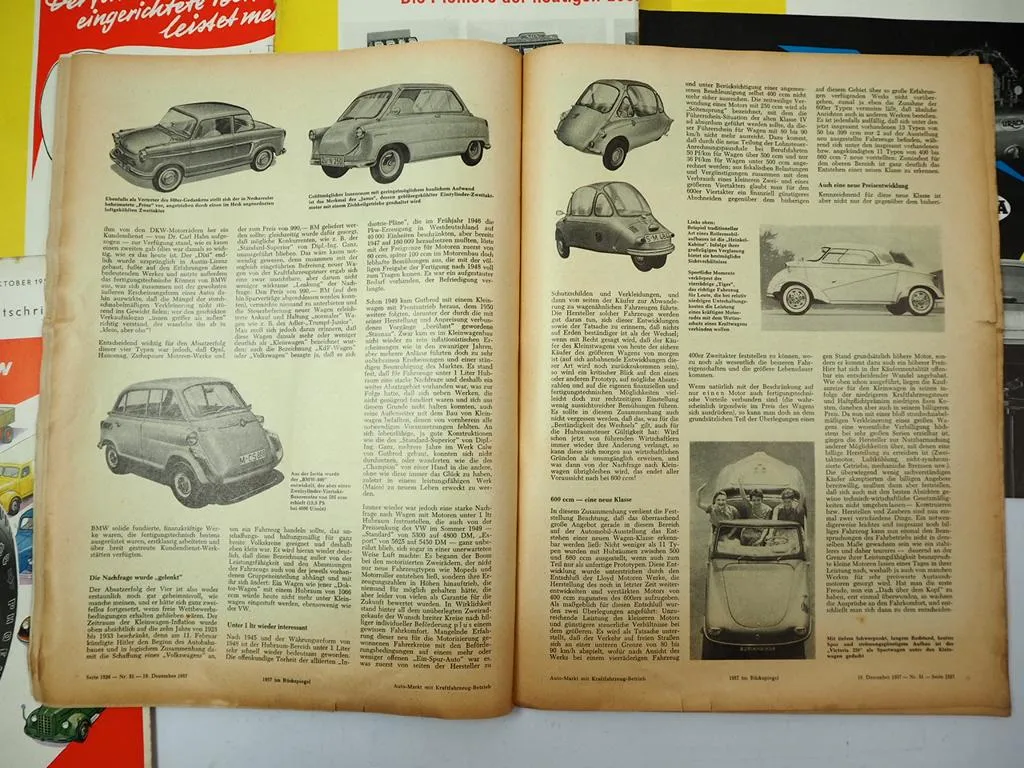 9x Zeitschrift Auto-Markt Jahrgang 1957 für PKW LKW Motorrad