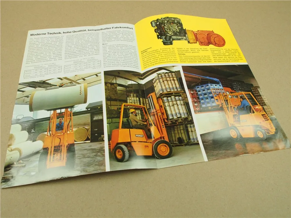 Prospekt Fendt Industriestapler 1,75t 2,0t 2,5t und 3,0t von ca 1977