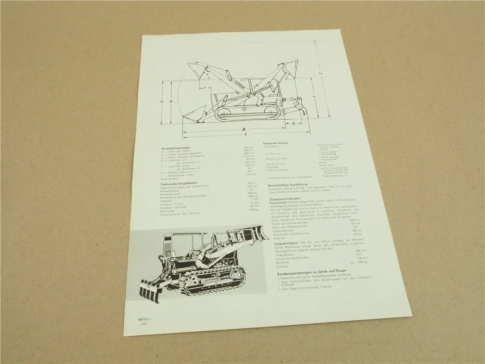 Prospekt John Deere Lanz 440IC Raupe mit Schaeff Duo Lader