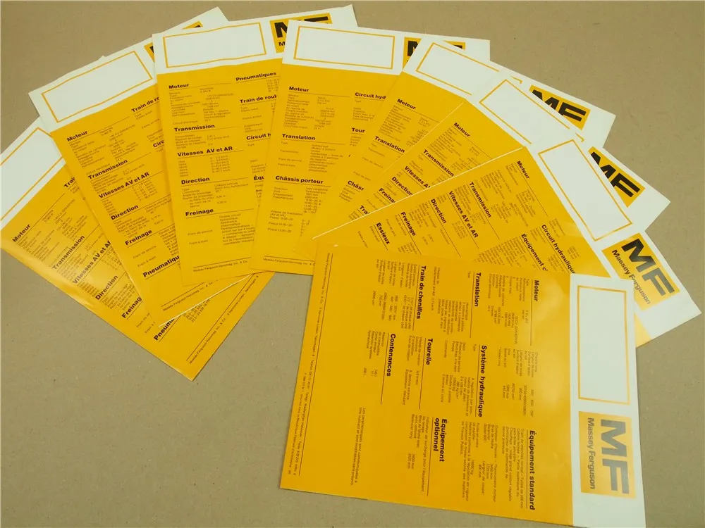 8 Prospekte Massey Ferguson MF 22 911 450c 55c 44c W450c W250c Chargeuse