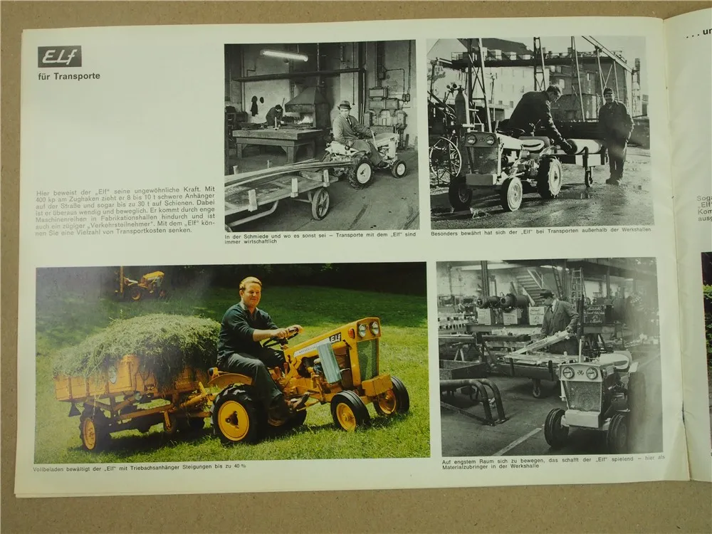 Prospekt Massey Ferguson MF Elf 11 Kleinschlepper mit 8 PS von 11/1965