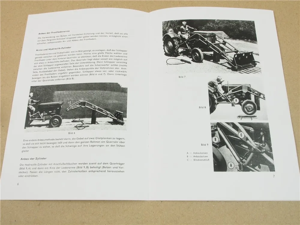 Massey Ferguson 823 Frontlader Betriebsanleitung für MF25 Traktor