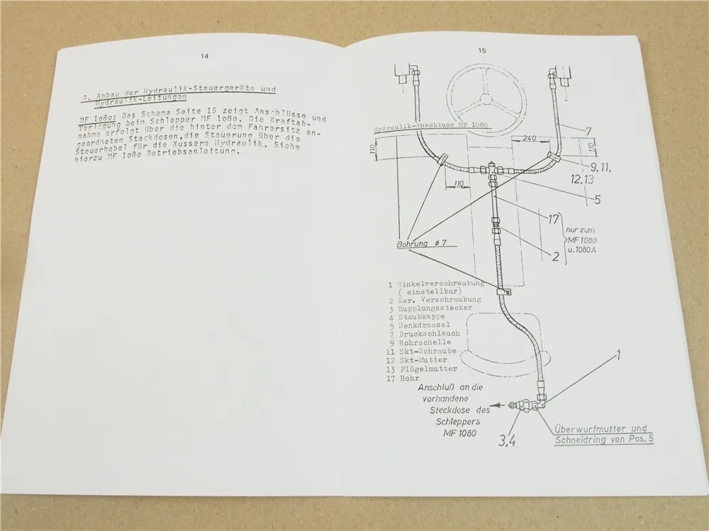 Massey Ferguson Frontlader Betriebsanleitung MF 165A 168A 178A 188A 1080A 1080S