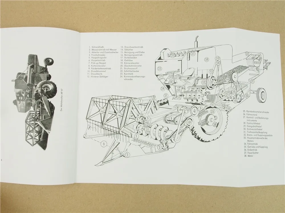 Massey Ferguson MF 87 Mähdrescher Betriebsanleitung