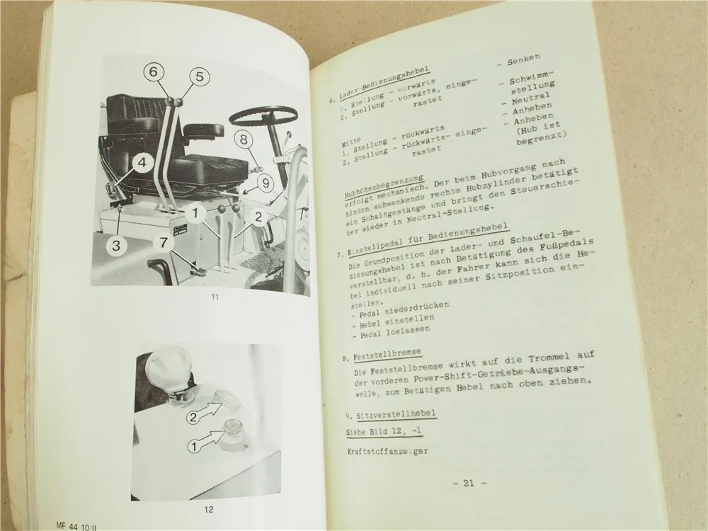 Massey Ferguson MF 44 Radlader Ersatzteilliste Betriebsanleitung ca 1970