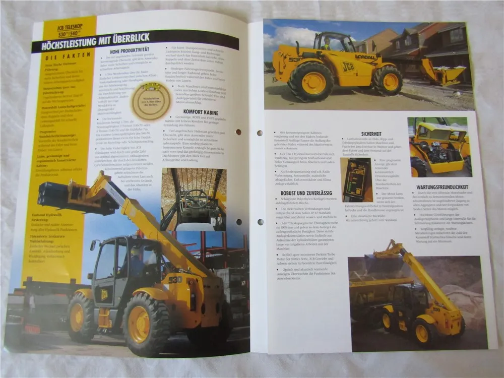 14 Prospekte JCB 520-50 527 530-70 532-120 537 Teleskopen Radlader 1996/97/98
