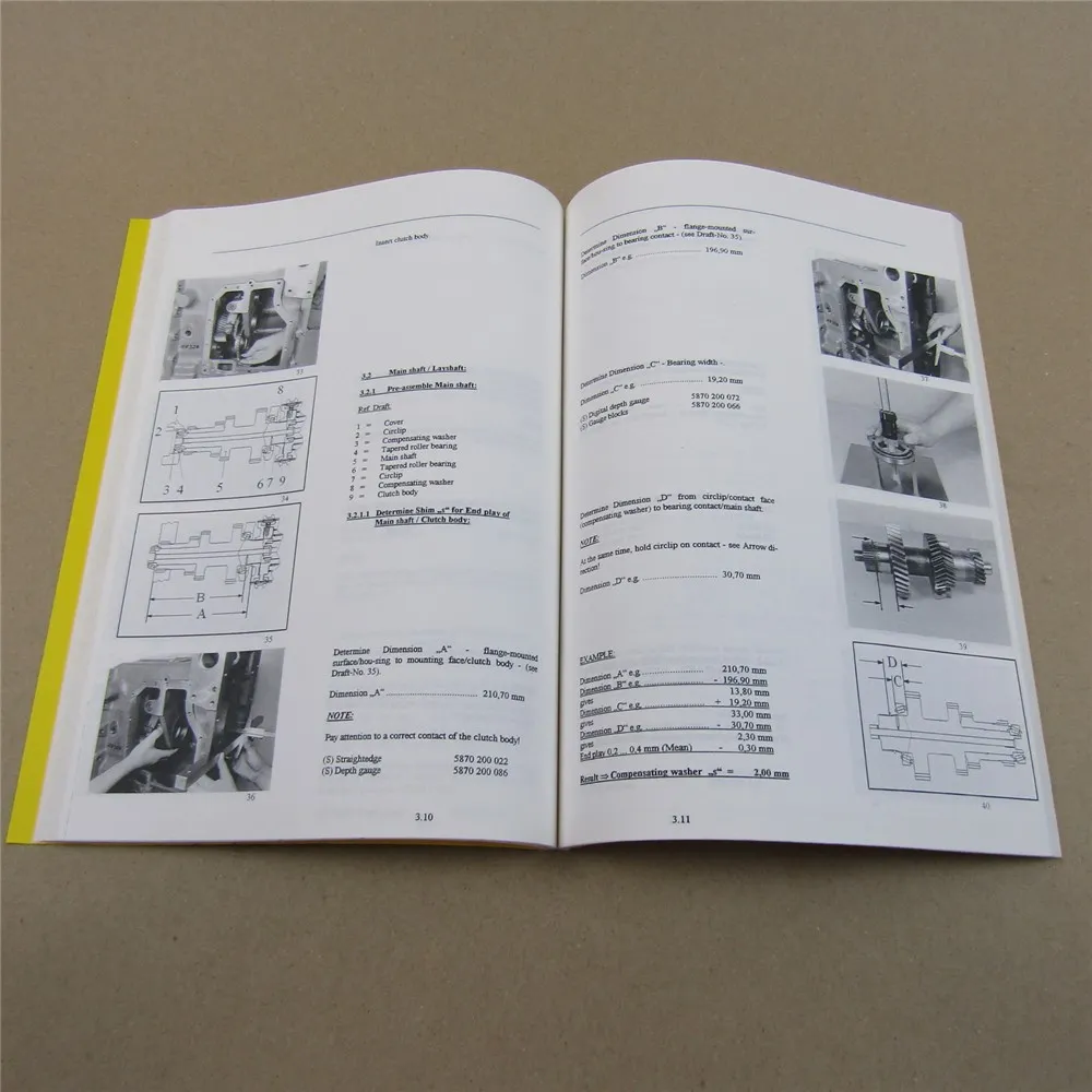 ZF T-7100S synchrosplit tractor Transmission Workshop Manual Werkstatthandbuch