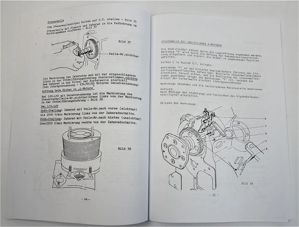 Farymann K A L R S Diesel Motor Reparaturhandbuch Werkstatthandbuch